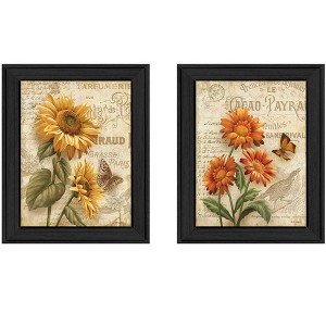 Gulches 2-Piece Vignette By Ed Wargo, Printed Wall Art, Ready To Hang Framed Poster, Black Frame(Flowers Collection) - 1 of 4