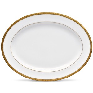 Noritake Charlotta Gold Medium Oval Platter - 1 of 4