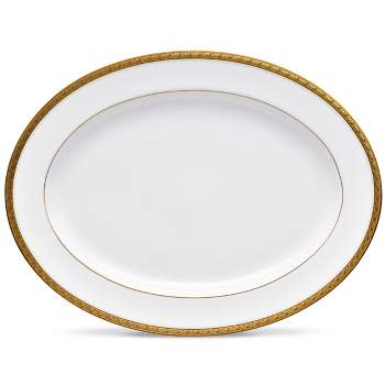 Noritake Charlotta Gold Medium Oval Platter