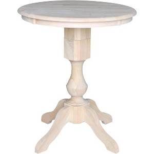 International Concepts 30" Round Top Pedestal Table - 34.9"H - 1 of 4