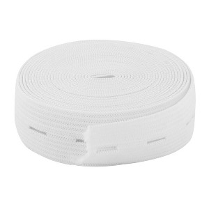 Unique Bargains Polyester Sewing Stretchy Knitting Elastic Band 2.73 Yards White 1 Pc - 1 of 4