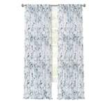 Kate Aurora 2 Piece Shabby Chic Cherry Blossom Designed Airy Sheer Rod Pocket & Back Tab Curtain Panels