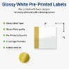 Avery Printable Square Labels, Gold-Dipped Edge, 3" x 3", Glossy White Square Labels, Permanent, Laser/Inkjet, 60ct, Great for Product Labels - 2 of 4