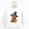 Watercolor Witchy Bear - Kids Toddler Long Sleeve Tee and Kids Youth Long Sleeve Tee - 2 of 2