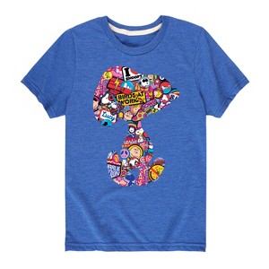 Boys' - Peanuts - Snoopy Silhouette Pattern Short Sleeve Graphic T-Shirt - 1 of 4