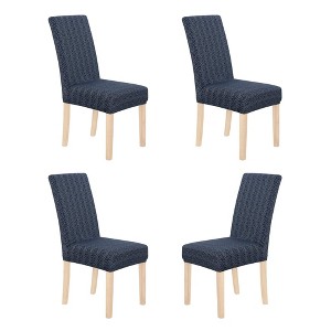 Deconovo Stretch Jacquard Dining Chair Slipcovers ¨C Washable Form-Fit Seat Covers for 18¨C24 in Chairs, 4-Pack - 1 of 4