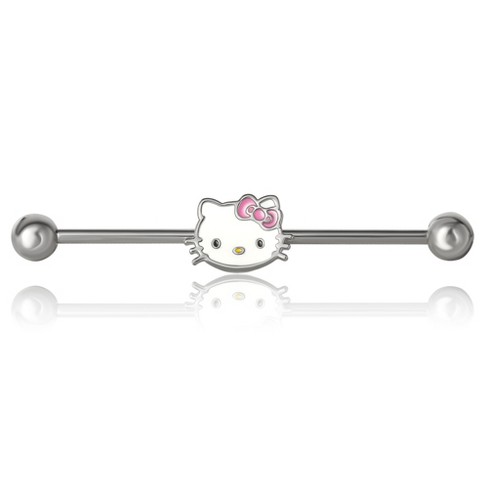 Hello Kitty Hoop Gold Plated And Enamel Earrings : Target
