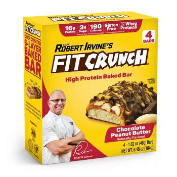 FITCRUNCH Chocolate Peanut Butter Baked Snack Bar
