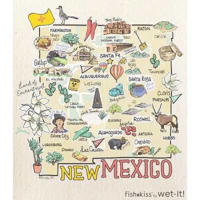 Wet it By Fishkiss State Washcloth - New Mexico