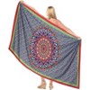 HAPPY BAY Women's Beachwear Sarong Coverups Bikini Swim Cover Up Swimsuit Summer Wraps Swimwear Beach Wraps for Women One Size Blue,Abstract - 4 of 4