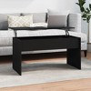 vidaXL Coffee Table Black 40.2"x19.9"x20.7" Engineered Wood - 2 of 4