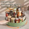 360-Degree Rotating Seasoning Rack, Countertop Corner Organizer for Kitchen, Easy Access Storage for Cooking Oil Salt Soy Sauce and Vinegar Bottles - 4 of 4