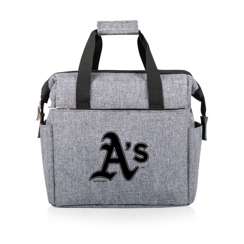 MLB Oakland Athletics On The Go Soft Lunch Bag Cooler - Heathered Gray, 1 of 6