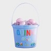 7.5"x9.5" Round Plastic Decorative Easter Bucket with Stickers - Spritz™ - image 3 of 3