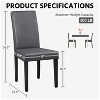 Yaheetech Set of 2 Faux Leather Armless High Back Dining Room Chairs with Rubberwood Legs - 3 of 4