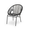 Outdoor Rattan Chairs Set Of 2, Patio Dining Chairs With Woven Backrest, Bistro Chairs With Metal Legs, Accent Chairs For Backyard, Garden - image 3 of 4