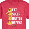 Men's - Pokémon - Eat Sleep Battle Repeat Short Sleeve Graphic T-Shirt - 2 of 4