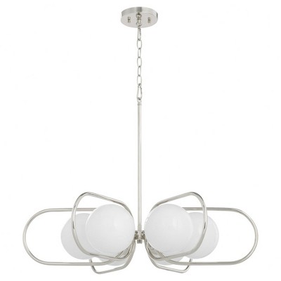 Quorum Lighting Belmont 6 - Light Chandelier in  Polished Nickel