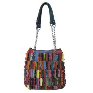 Amerileather Papillon Leather Shoulder Bag – Top Grain Lambskin with Butterfly Silhouette and Elegant Day-to-Night Design - 1 of 4