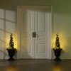 DR.Planzen Artificial Cedar Tree Artificial Cedar Topiary Trees with a pretty light strip  perfect for Christmas Home Decor set of 2 pack. - 2 of 4