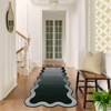 Washable Scalloped Living Room Rugs, Indoor Modern Ombre Soft Non Slip Area Rug for Bedroom, Large Home Decor Carpet for Dining Room - 2 of 4