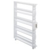 The Lakeside Collection Wooden Can Organizer & Spice Rack - Slim Rolling Kitchen Cart - 4 of 4