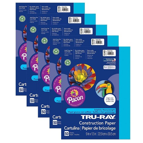 Tru-Ray Construction Paper, 12 x 18 Atomic Blue