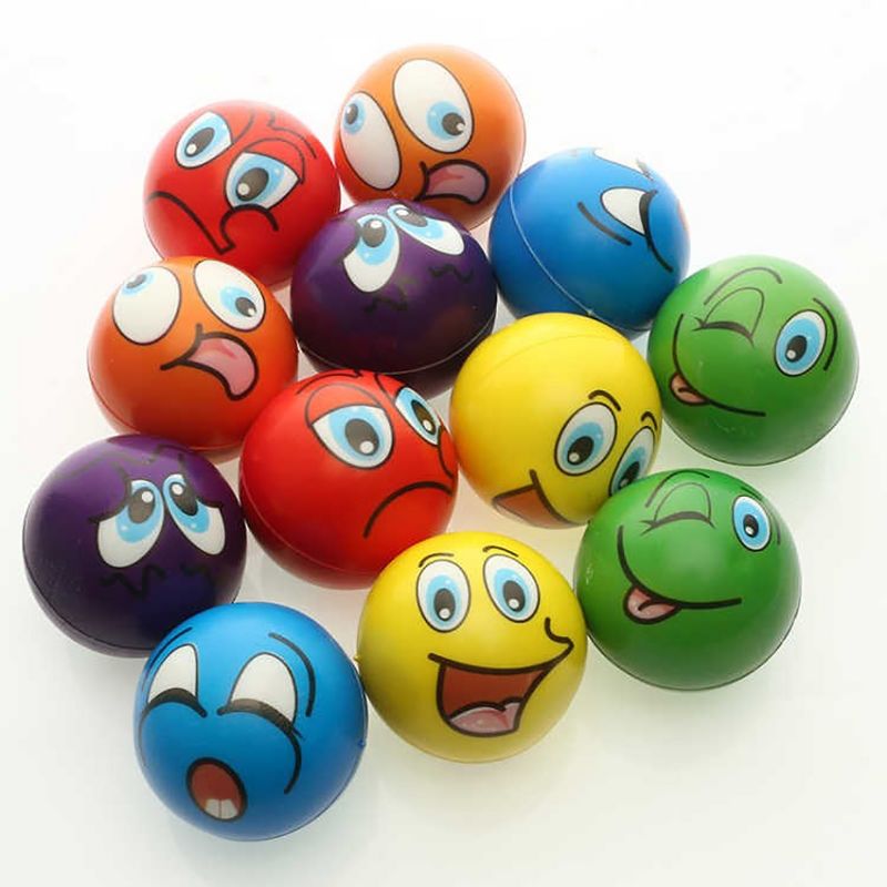 Link worldwide Ready! Set! Play! Pack Of 24 Mini Emoji Soft Foam Stress Reliever Balls, Fidget Toy For Kids & Adults, 1 of 12