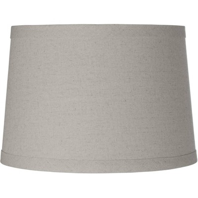 Natural Burlap Medium Drum Lamp Shade with Chrome Spider Fitting