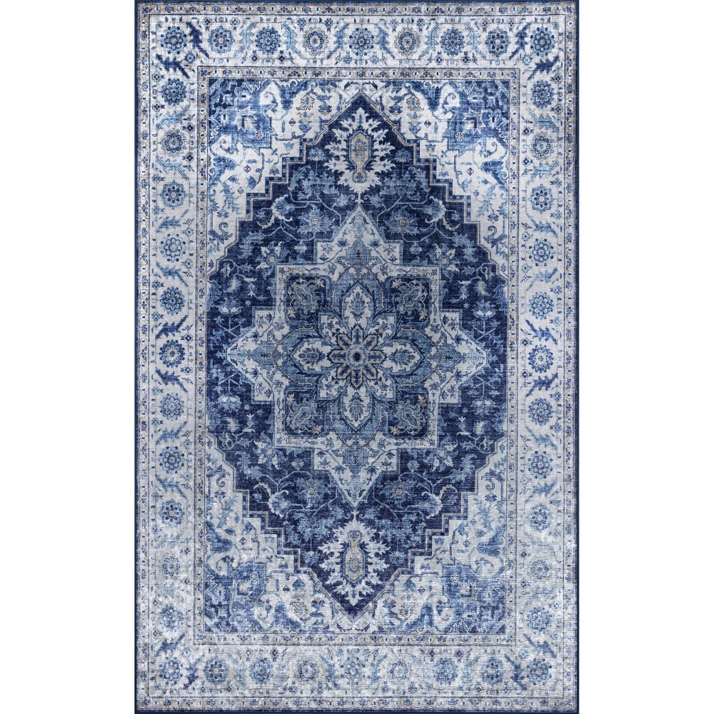 Photos - Area Rug Momeni 3'6"x5'6" Karachi Aria  Blue  