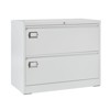 Filomena 2 Drawer Metal Label Frame Filing Cabinet with Secure Locking Mechanism|ARTFUL LIVING DESIGN-Black - 2 of 4