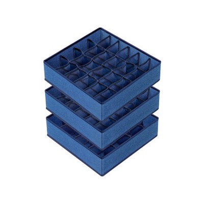 Apex Vanguards 3-Piece Blue Sock Underwear Closet Storage