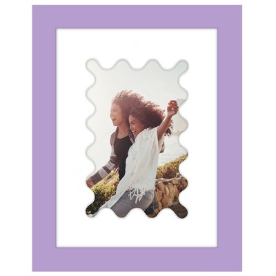 Americanflat 6" x 8" Picture Frame with Mat - Arch, Oval & Wavy Designs - Stylish Decor for Living Rooms, Dorms, Offices & More