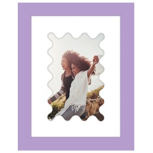 Americanflat 6" x 8" Picture Frame with Mat - Arch, Oval & Wavy Designs - Stylish Decor for Living Rooms, Dorms, Offices & More - 1 of 4