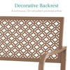 Best Choice Products Indoor Outdoor Steel Garden Bench w/ Geometric Backrest, Foot Levelers - 4 of 4