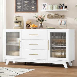 Large white buffet cabinet online
