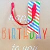 Bows And Sparkles Large 'Happy Birthday to You' Gift Bag with Tag Kraft Natural - 3 of 3
