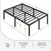 Yaheetech Metal Platform Bed Frame with Heavy Duty Steel Slat Support and Underbed Storage Space - 3 of 4