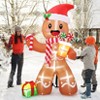 Christmas Inflatables Outdoor Decorations, 8FT Gingerbread Man Christmas Blow Up Yard Decorations with Build-in LEDs Candy Cane Gift Boxes - 3 of 4