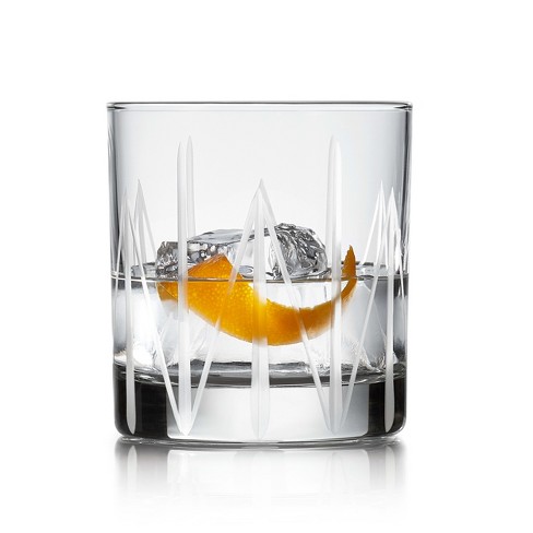 Libbey Cut Cocktails Structure Tumbler Glasses, Set of 4