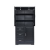 CAVINAS Tall&Wide Bathroom Storage Cabinet with Adjustable Shelves,3 Doors&3 Drawers,Freestanding Cabinet with Anti-Tipping Device for Bathroom - 2 of 4