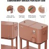 VINGLI Patio Cooler, Rolling Ice Chest on Wheels, Portable Patio Party Bar Drink Cooler Cart, with Shelf, Beverage Pool with Bottle Opener,Water Pipe - 4 of 4