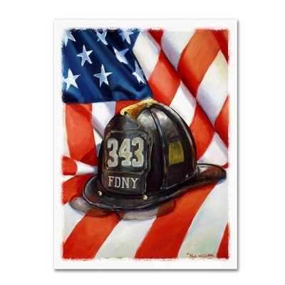 Paul Walsh 'Helmet still life' Canvas Art