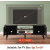TV Stand for 55 60 inch TV, Boho Entertainment Center with Storage Cabinets, TV Console for Living Room Decor - 4 of 4
