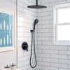WOWOW 8-spray 12 in. Dual Shower Head Shower Head Shower Faucet in Matte Black - 2 of 4
