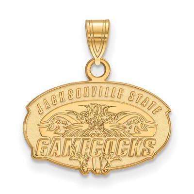 Black Bow Jewelry 14k Yellow Gold Jacksonville State Gamecocks NCAA Small Pendant