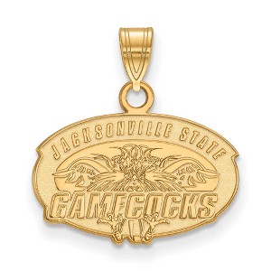 Black Bow Jewelry 14k Yellow Gold Jacksonville State Gamecocks NCAA Small Pendant - 1 of 3