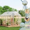 Garvee Walk-In Greenhouse with Polycarbonate Panels, Aluminum Frame, Quick Setup, Roof Vent, Outdoor Garden Greenhouse - 2 of 4