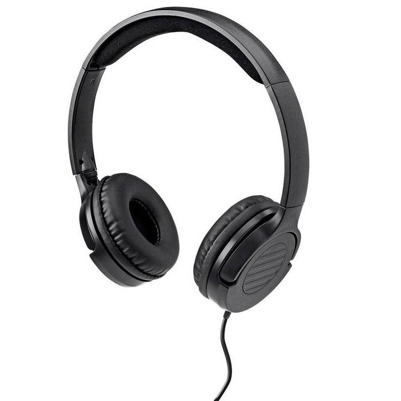 Monoprice Hi-Fi Lightweight On-Ear Headphones With In-Line Play/Pause Controls And Built-In Microphone, 1 of 6
