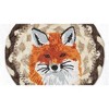 Earth Rugs Rustic Fox Design Jute Coaster 5"x5" Handmade Eco-Friendly Drink Mat - 2 of 3